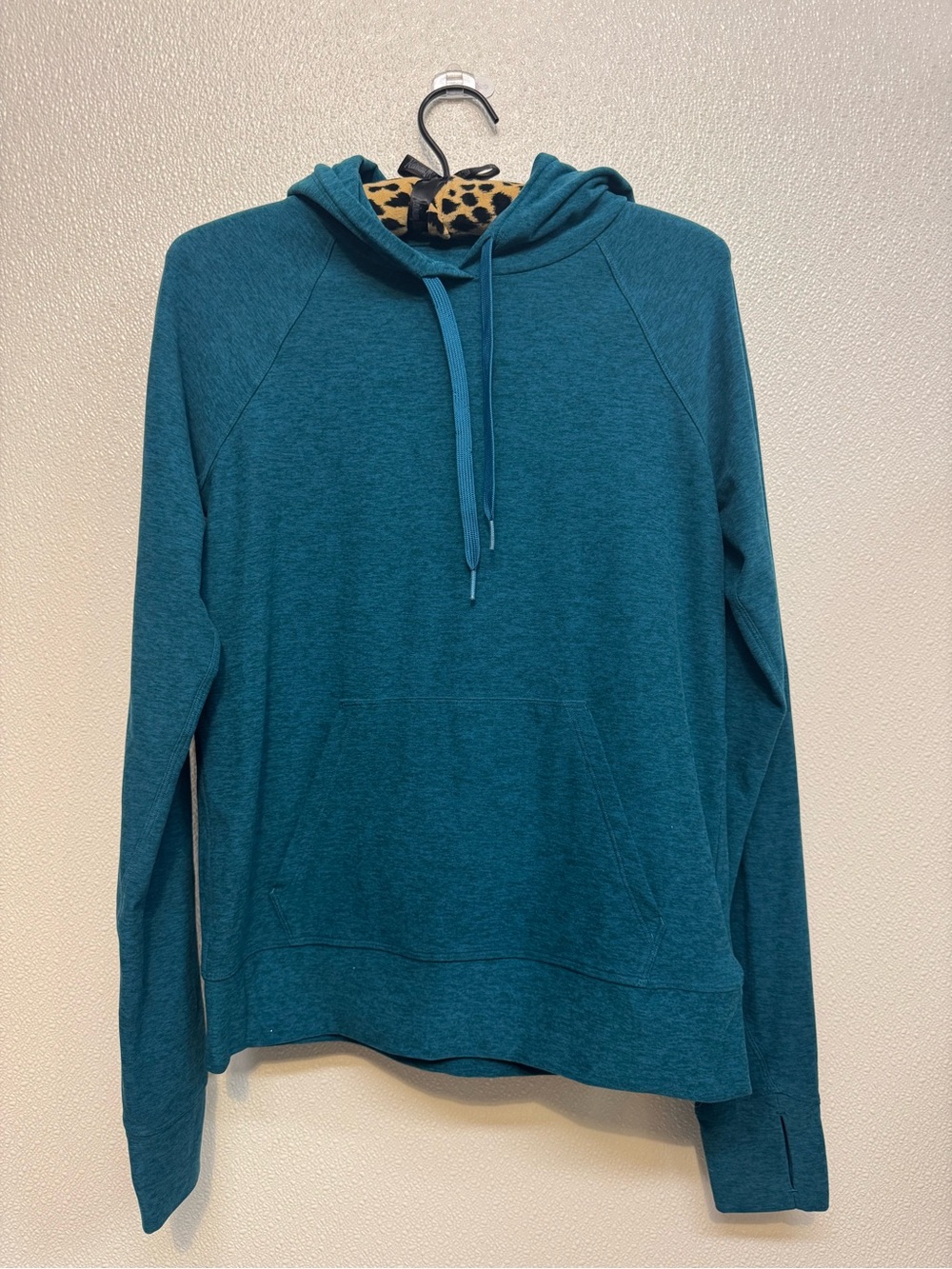 Outdoor Voices Teal Hoodie with Thumb Holes Sz S